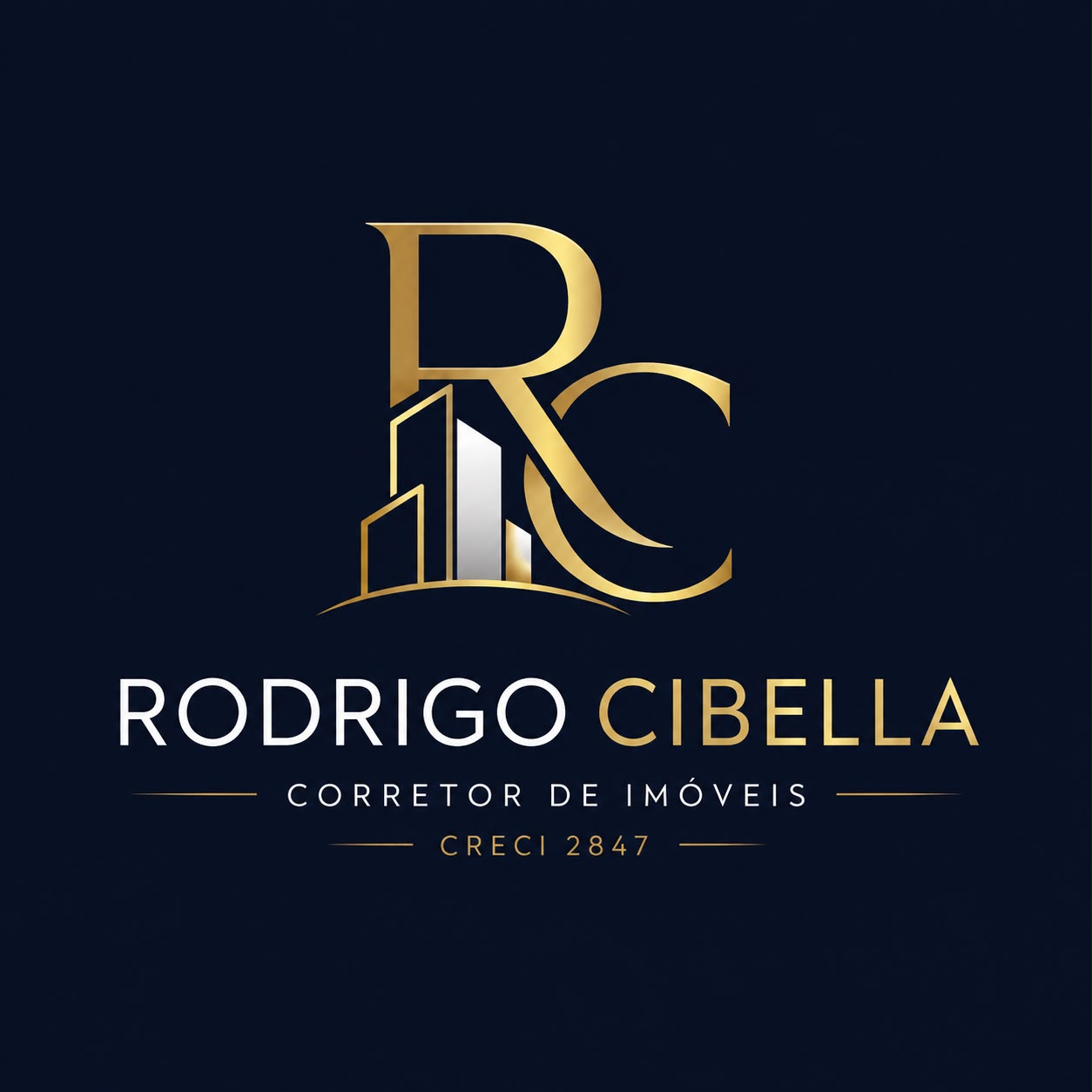 Logomarca Rodrigo Cibella, Corretor de Imóveis, CRECI 2847